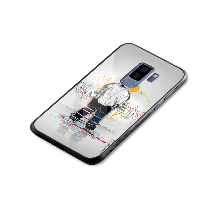 Rap King Eminem Glass Back Case for Galaxy S9 Plus