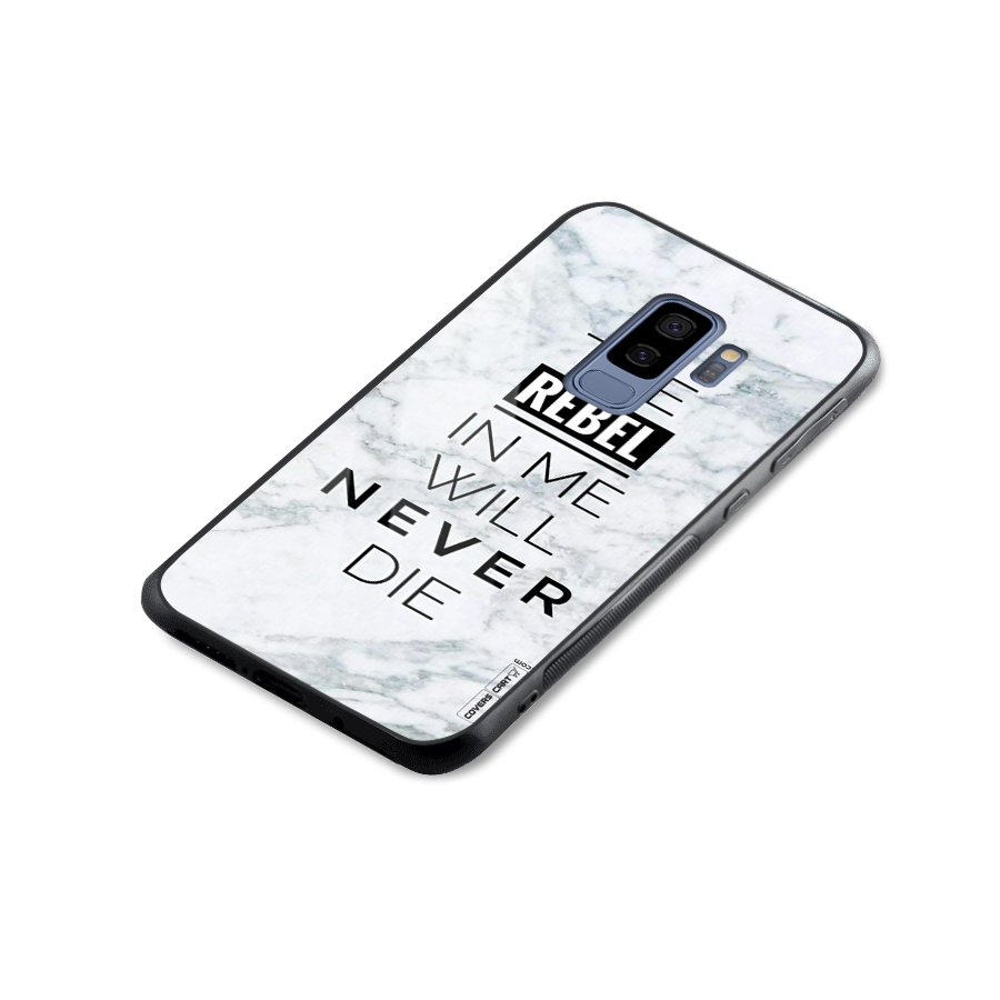 Rebel Will Not Die Glass Back Case for Galaxy S9 Plus