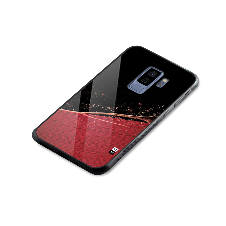 Red Flow Drops Glass Back Case for Galaxy S9 Plus