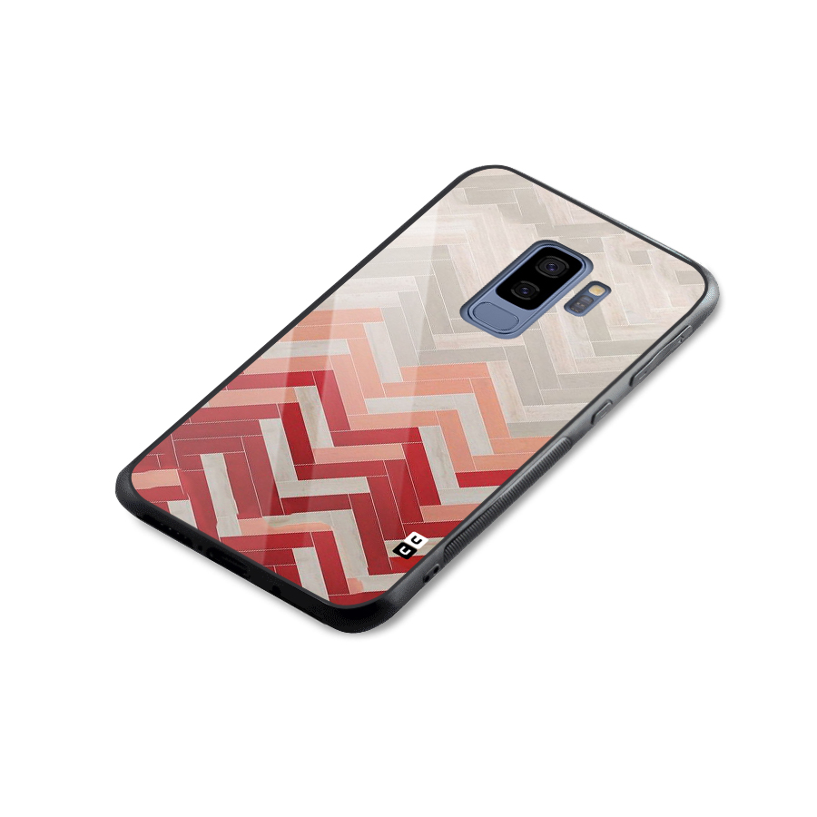 Reds and Greys Glass Back Case for Galaxy S9 Plus