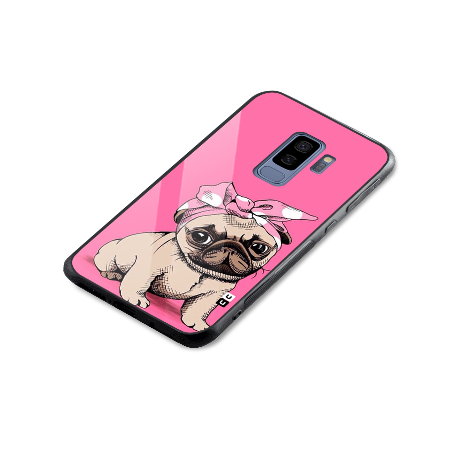 Ribbon Doggo Glass Back Case for Galaxy S9 Plus