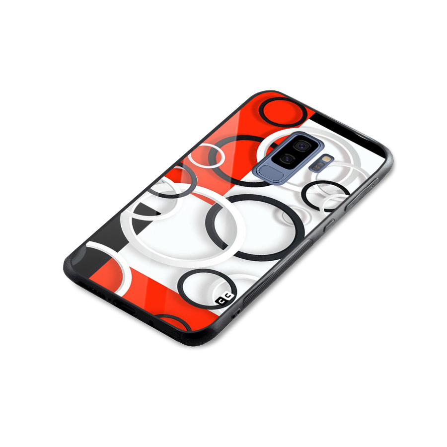 Rings Abstract Glass Back Case for Galaxy S9 Plus