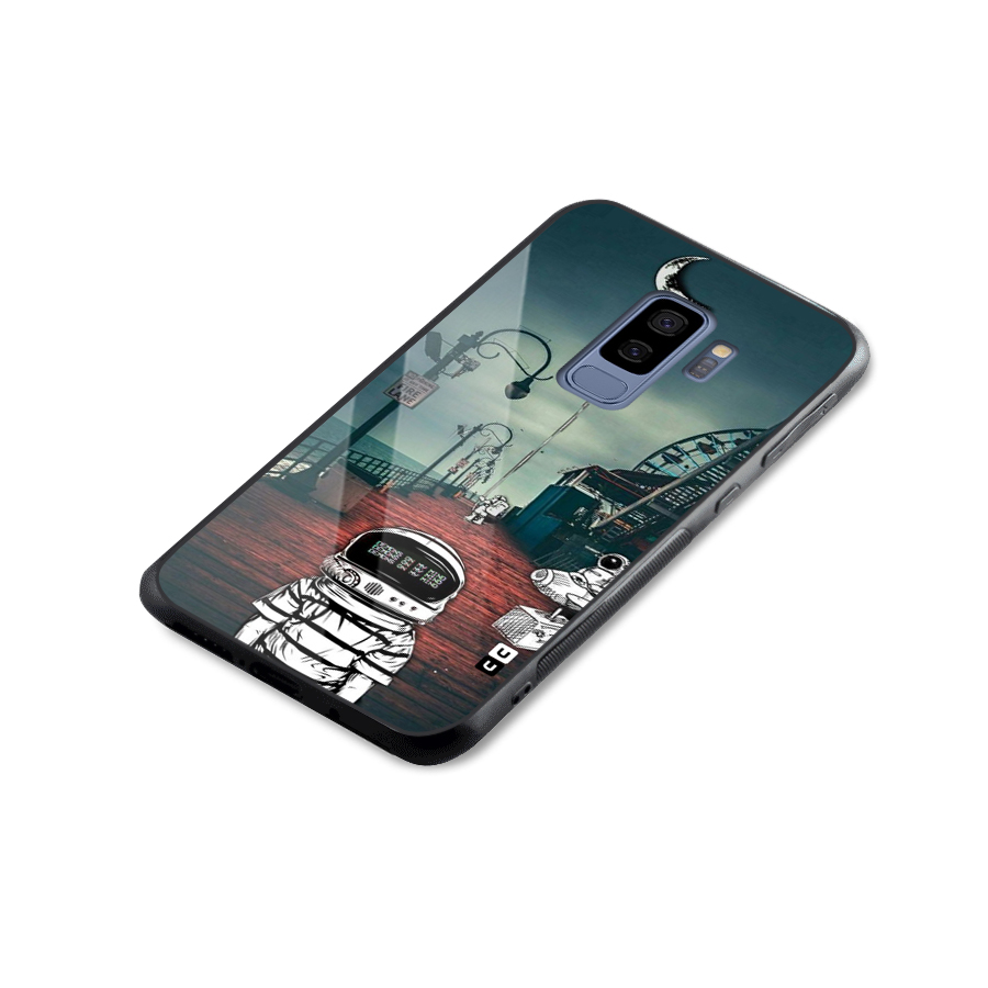 Robotic Design Glass Back Case for Galaxy S9 Plus