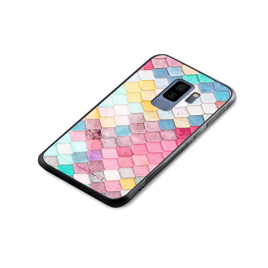 Rocks Pattern Design Glass Back Case for Galaxy S9 Plus