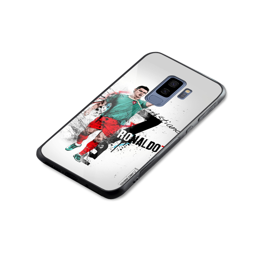 Ronaldo In Portugal Jersey Glass Back Case for Galaxy S9 Plus