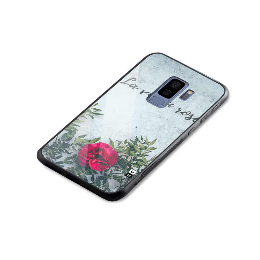 Rose Life Glass Back Case for Galaxy S9 Plus