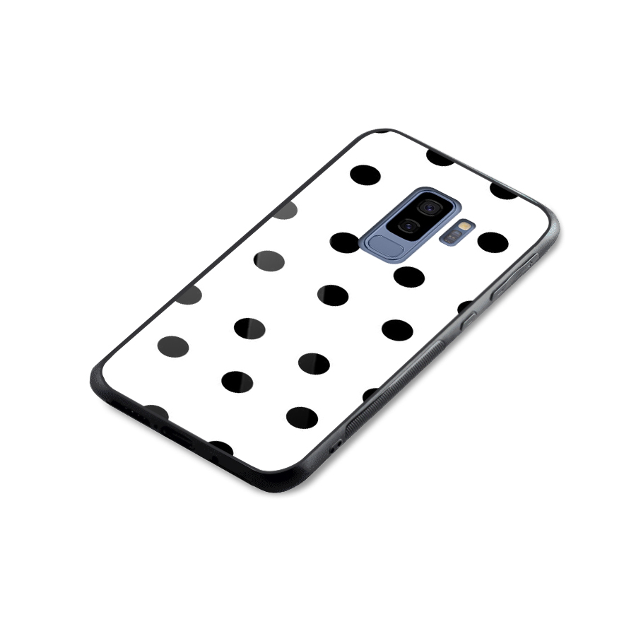 Royal Polka Dots Glass Back Case for Galaxy S9 Plus
