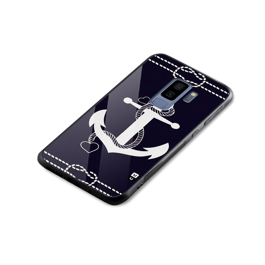 Sail Anchor Glass Back Case for Galaxy S9 Plus