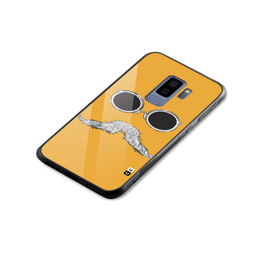 Sassy Mustache Glass Back Case for Galaxy S9 Plus