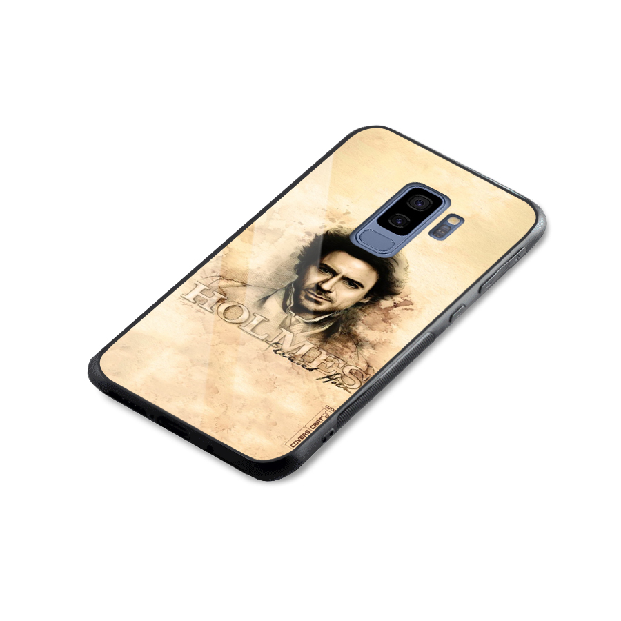 Sherlock Holmes Fan Art Glass Back Case for Galaxy S9 Plus