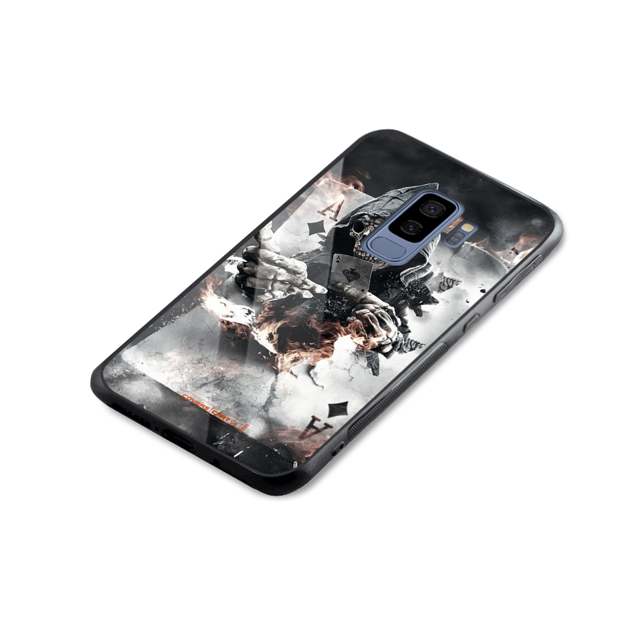 Skull with an Ace Glass Back Case for Galaxy S9 Plus