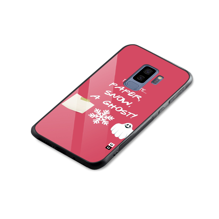 Snow Paper Glass Back Case for Galaxy S9 Plus