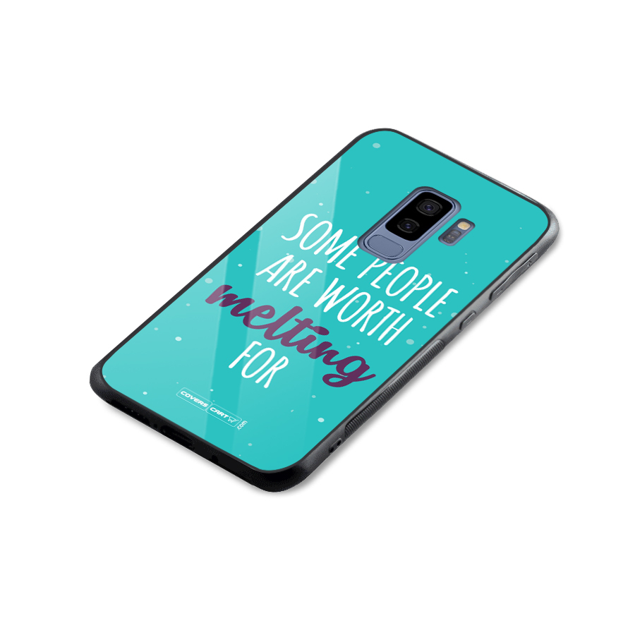 Some People Are Worth Melting For Glass Back Case for Galaxy S9 Plus