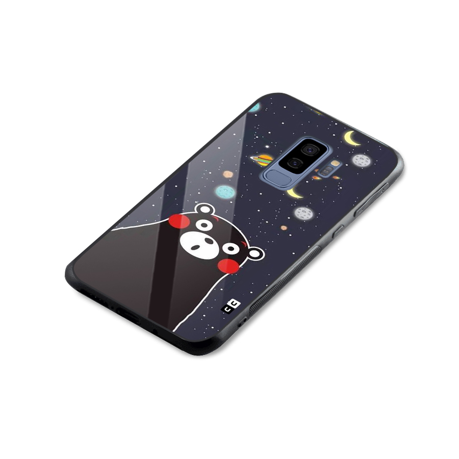 Space Bear Glass Back Case for Galaxy S9 Plus
