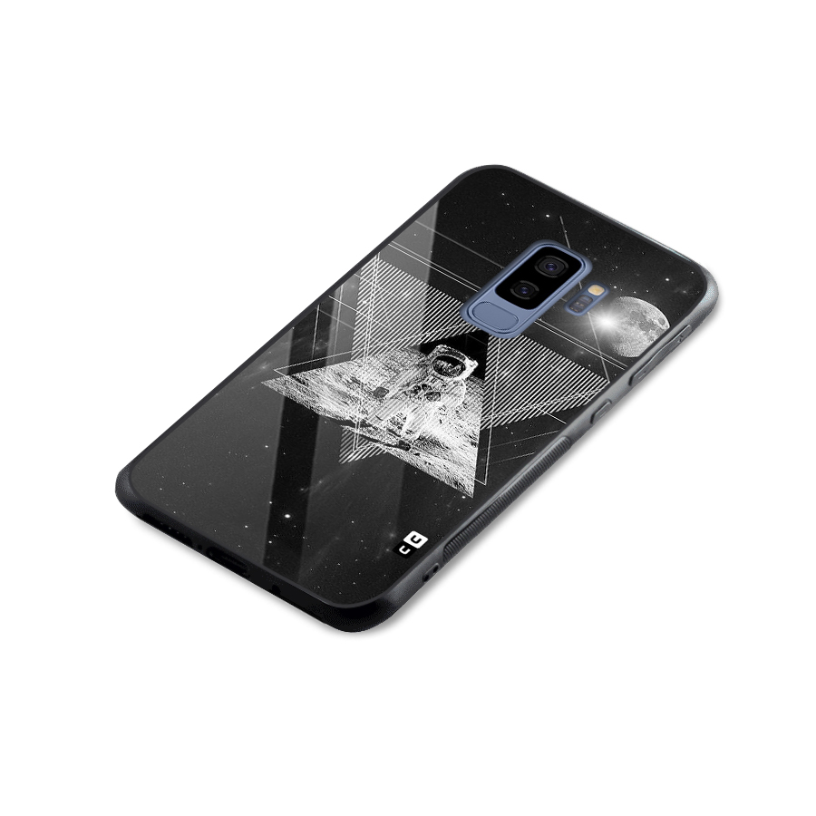 Space Triangle Abstract Glass Back Case for Galaxy S9 Plus
