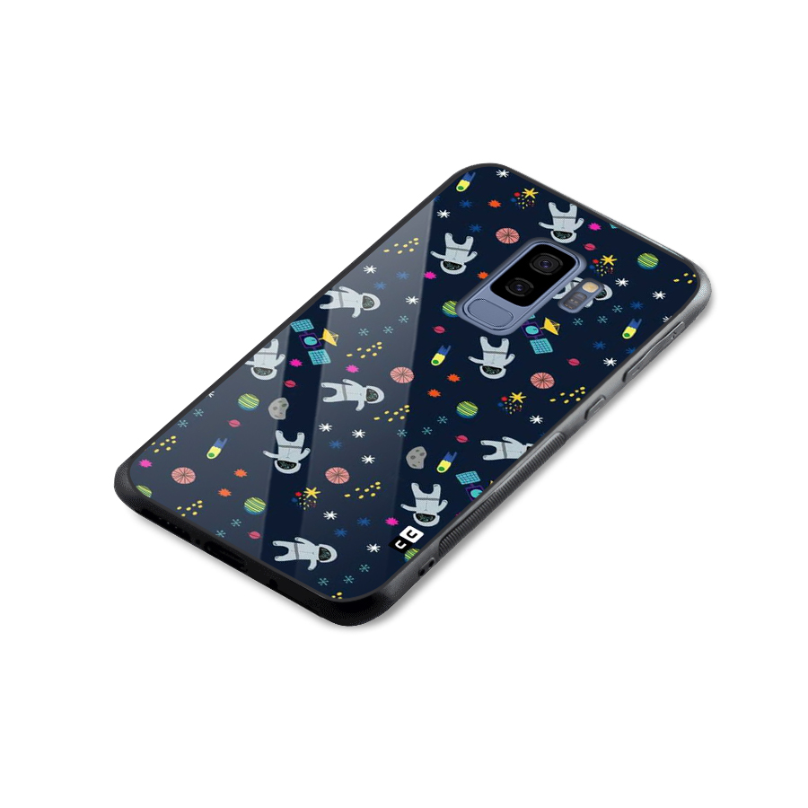 Spaceman Dance Glass Back Case for Galaxy S9 Plus