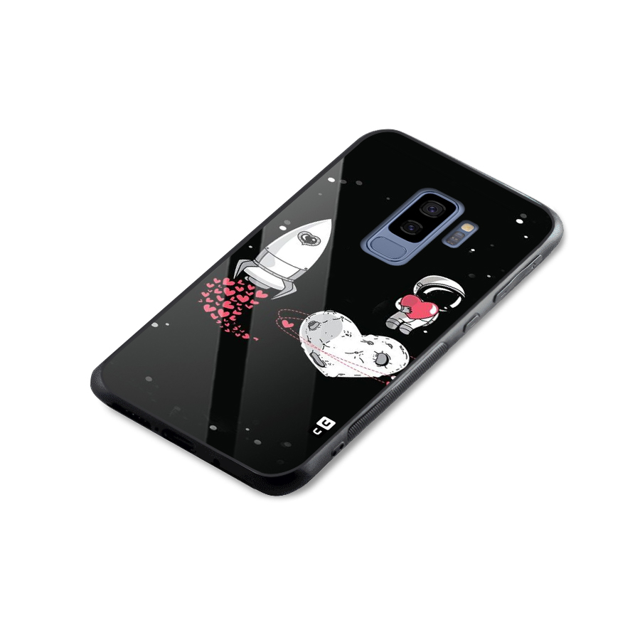 Spaceman Love Glass Back Case for Galaxy S9 Plus