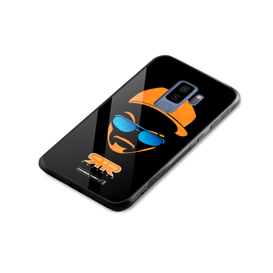 Special Raftaar Edition Orange Glass Back Case for Galaxy S9 Plus