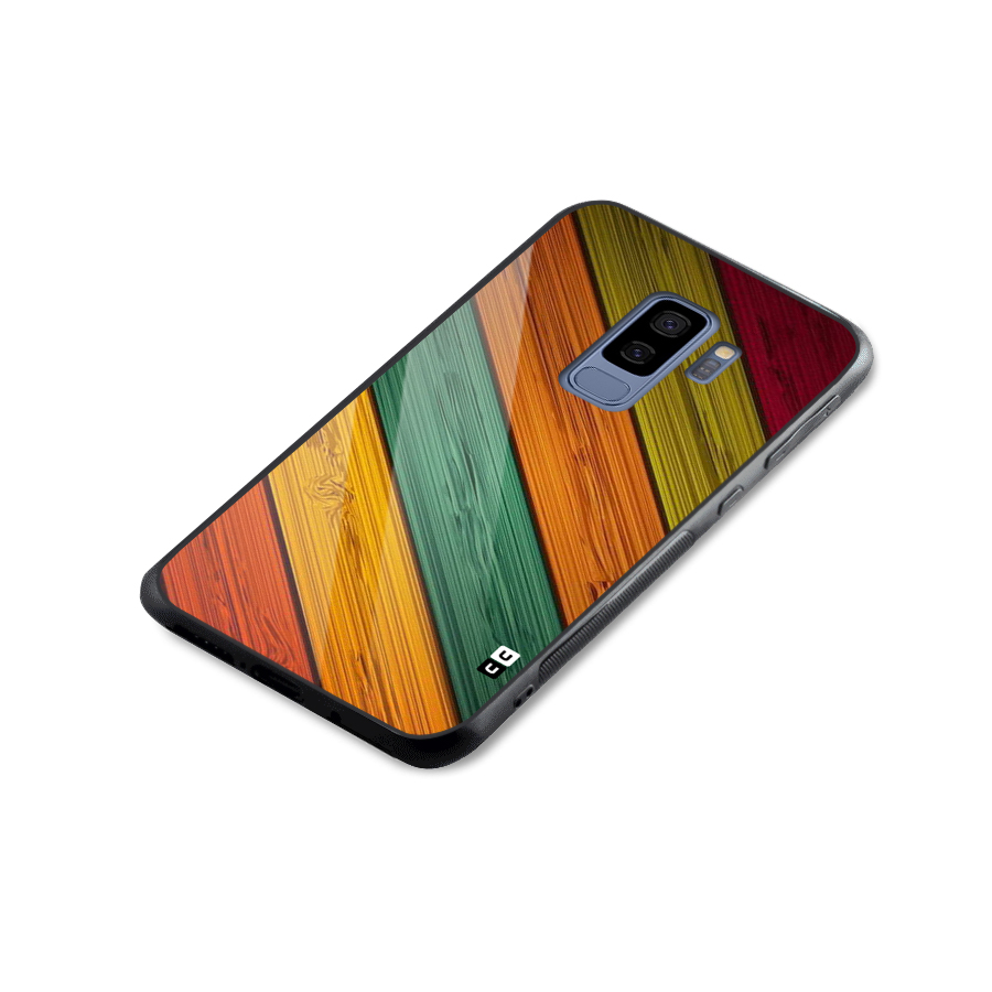 Stripes Classic Design Glass Back Case for Galaxy S9 Plus