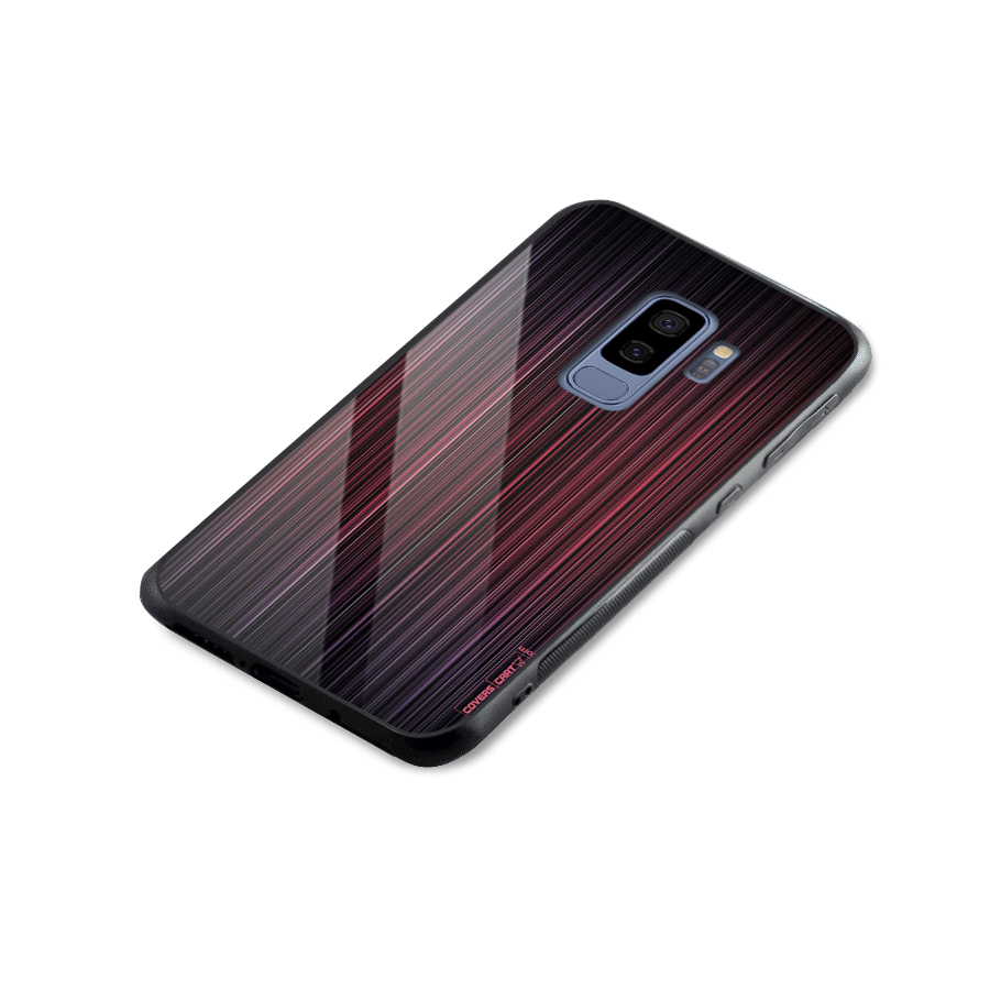 Stripes Gradiant Glass Back Case for Galaxy S9 Plus