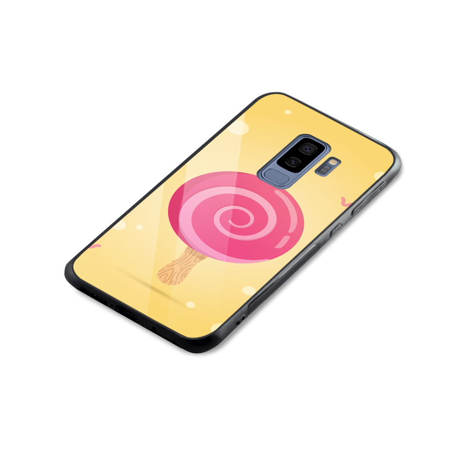 Swirl Ice Cream Glass Back Case for Galaxy S9 Plus