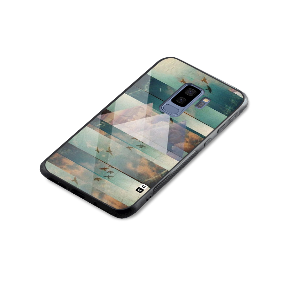 Three Triangles Glass Back Case for Galaxy S9 Plus