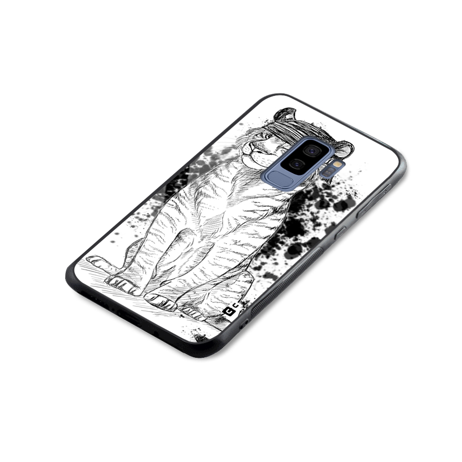 Tiger Wink Glass Back Case for Galaxy S9 Plus