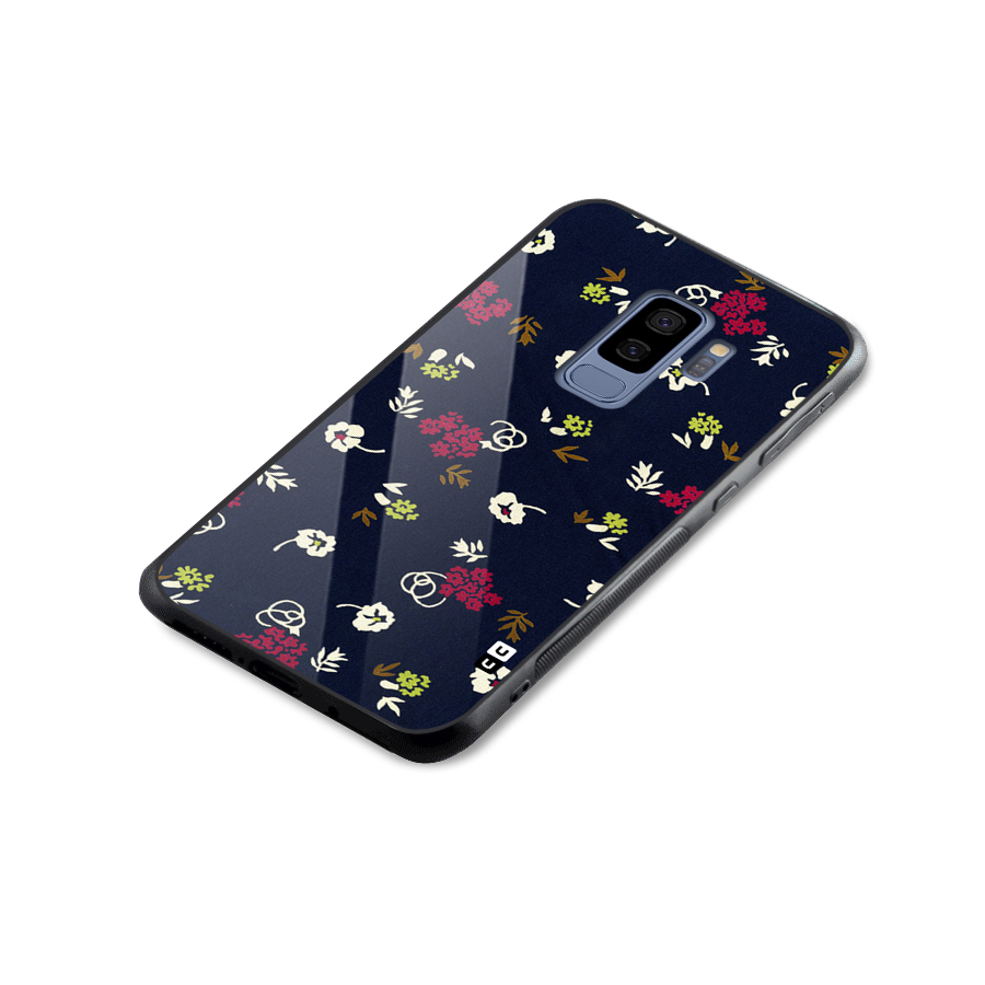 Tiny Flowers Glass Back Case for Galaxy S9 Plus