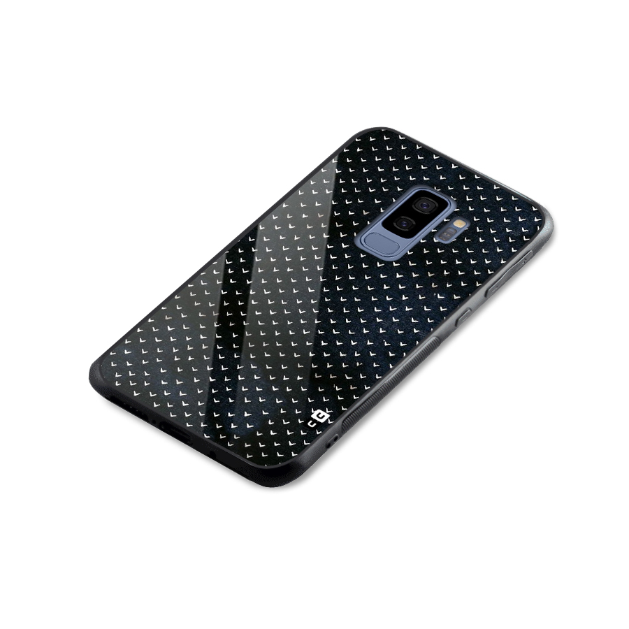 Tiny White Hearts Glass Back Case for Galaxy S9 Plus