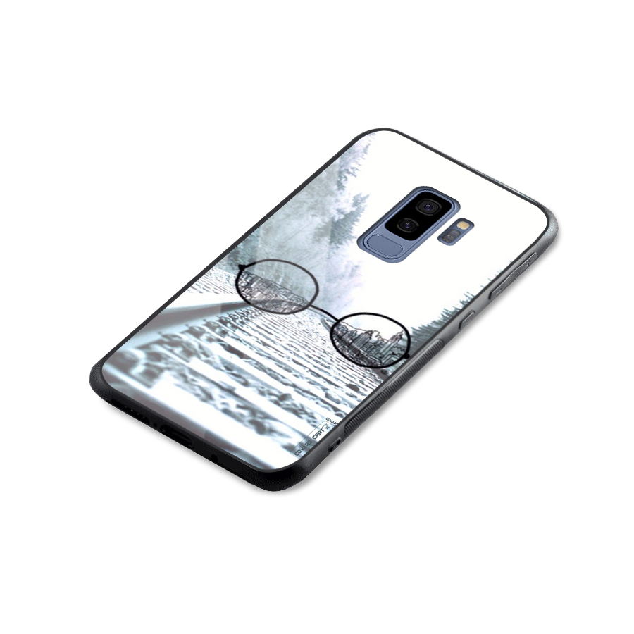 Tracks And Specs Glass Back Case for Galaxy S9 Plus