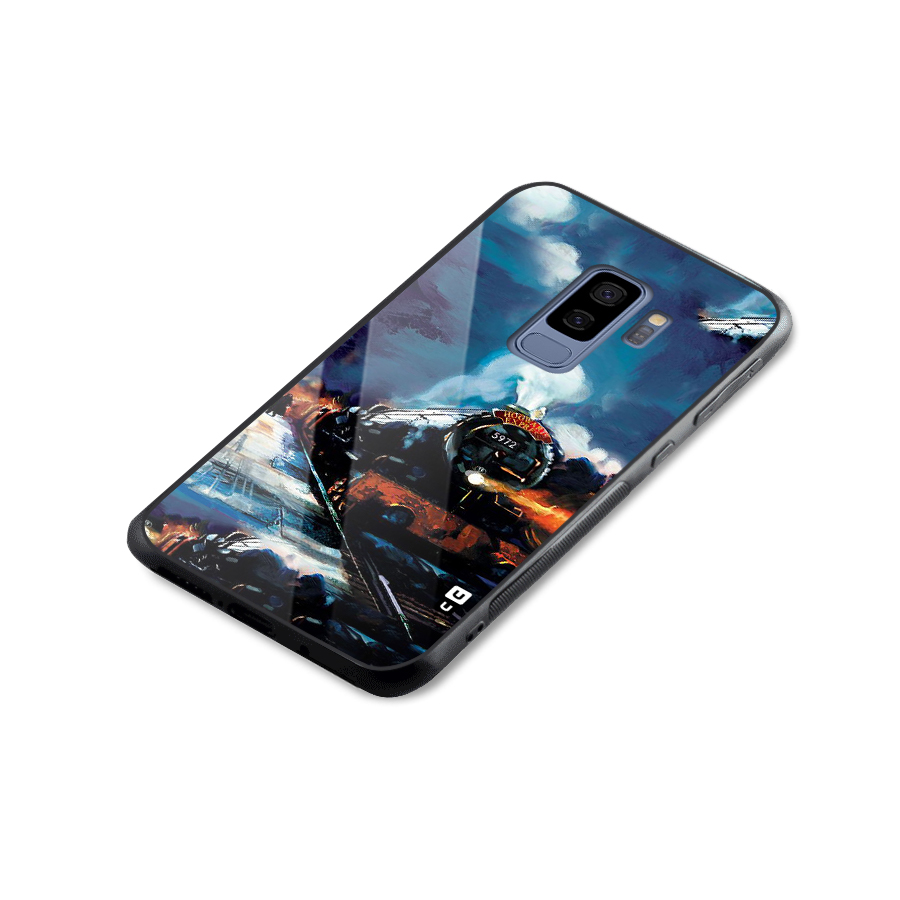 Train Art Glass Back Case for Galaxy S9 Plus