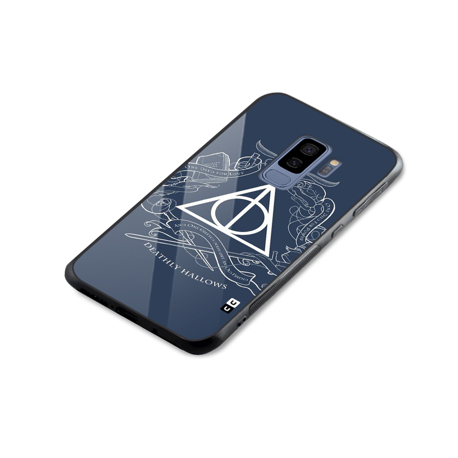 Triangle Blue Glass Back Case for Galaxy S9 Plus