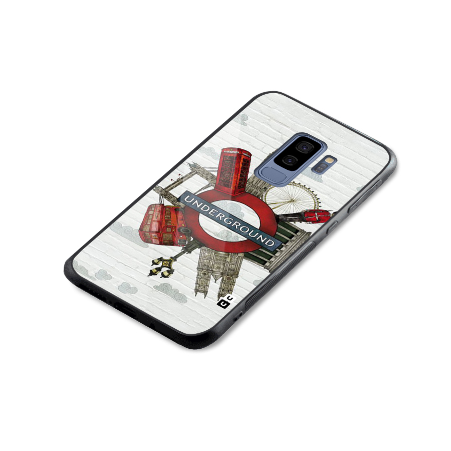 Underground Design Glass Back Case for Galaxy S9 Plus
