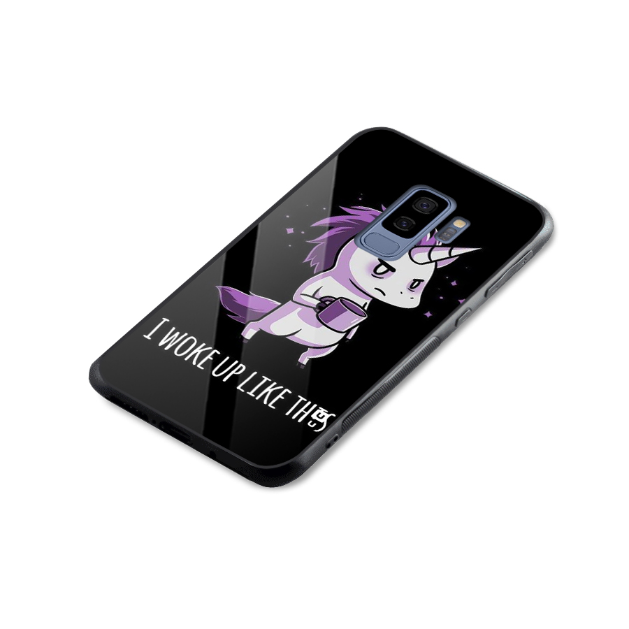 Unicorn Morning Glass Back Case for Galaxy S9 Plus