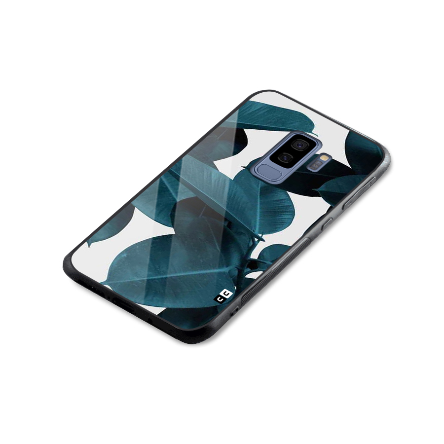 Very Aesthetic Leafs Glass Back Case for Galaxy S9 Plus