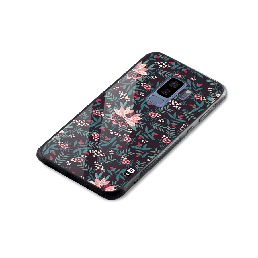 Very Leafy Pattern Glass Back Case for Galaxy S9 Plus