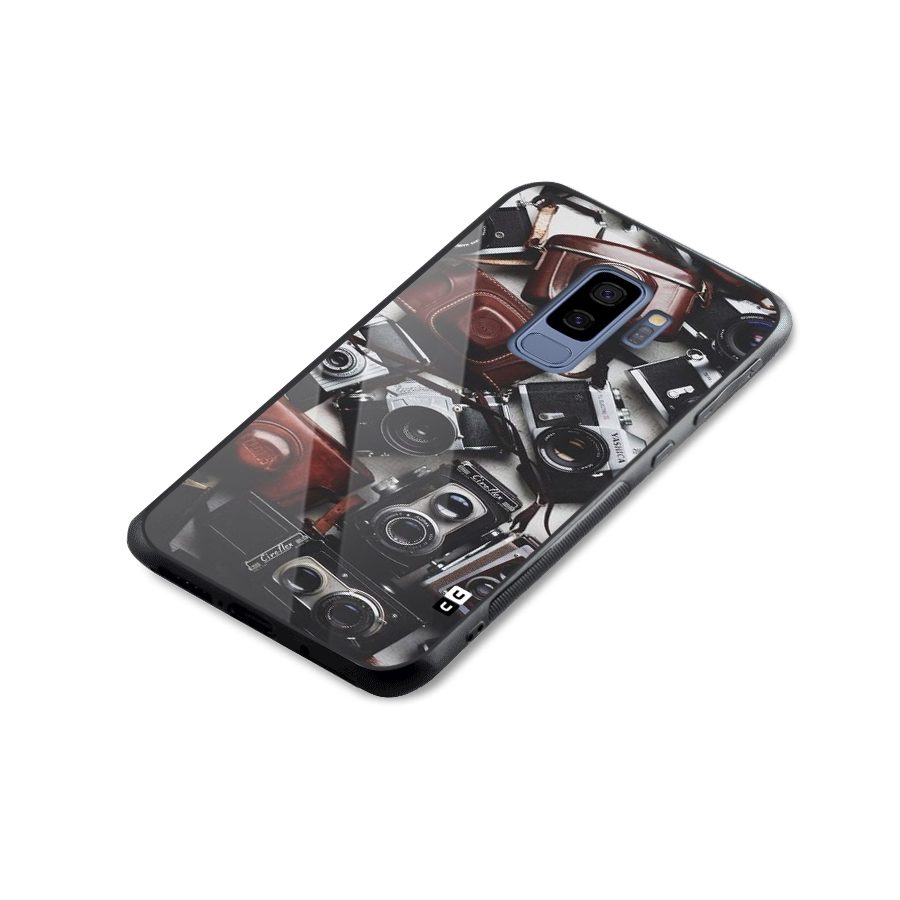 Vintage Beauty Shutter Glass Back Case for Galaxy S9 Plus
