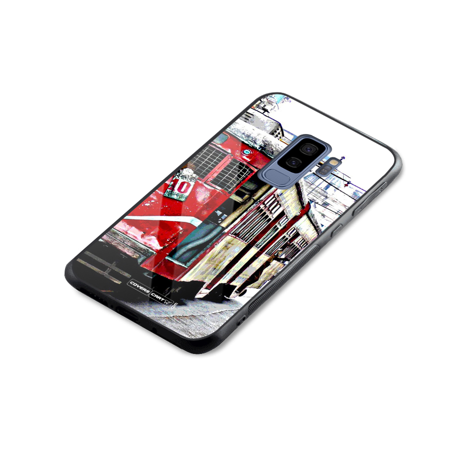 Vintage Citystyle Glass Back Case for Galaxy S9 Plus