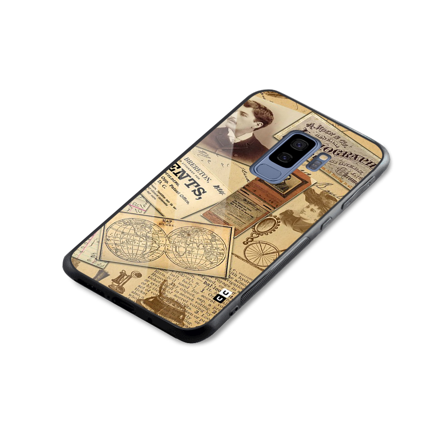 Vintage Memories Glass Back Case for Galaxy S9 Plus