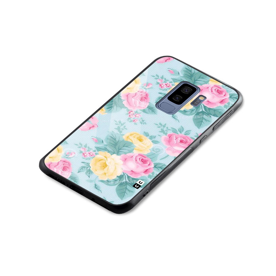 Vintage Pastels Glass Back Case for Galaxy S9 Plus