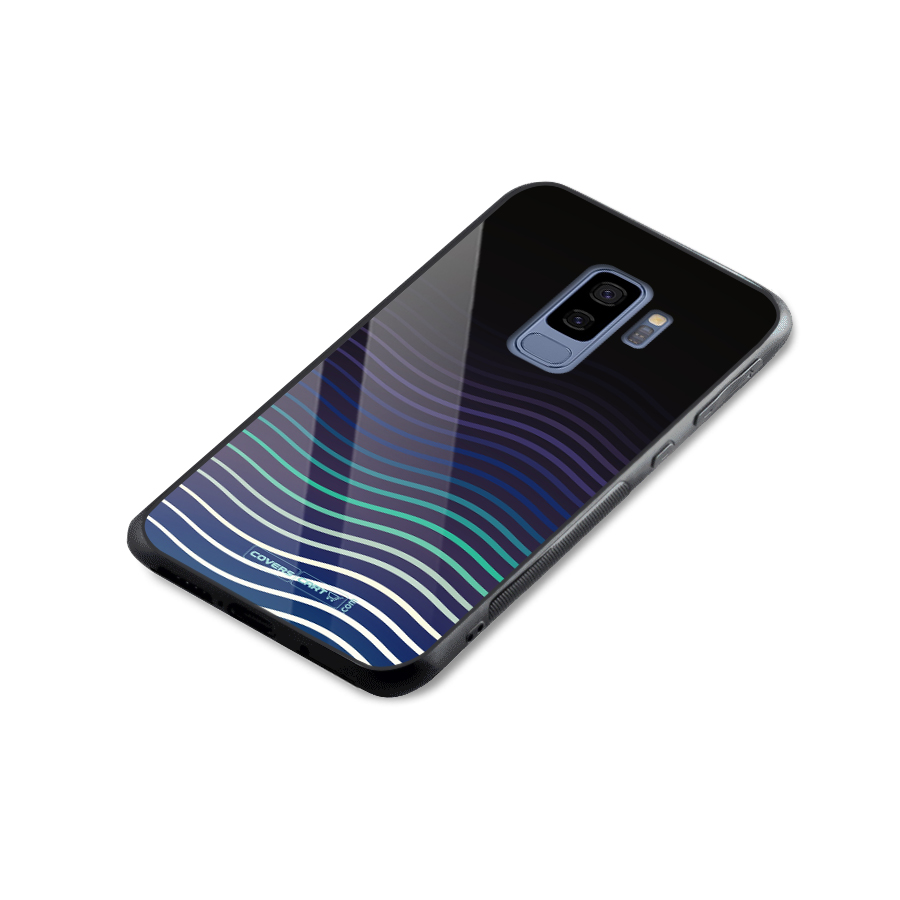 Wavy Stripes Glass Back Case for Galaxy S9 Plus