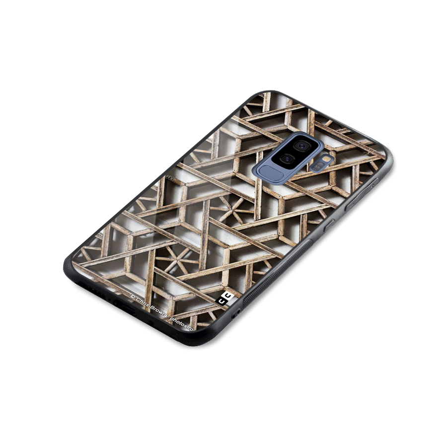 Wheel Design Glass Back Case for Galaxy S9 Plus