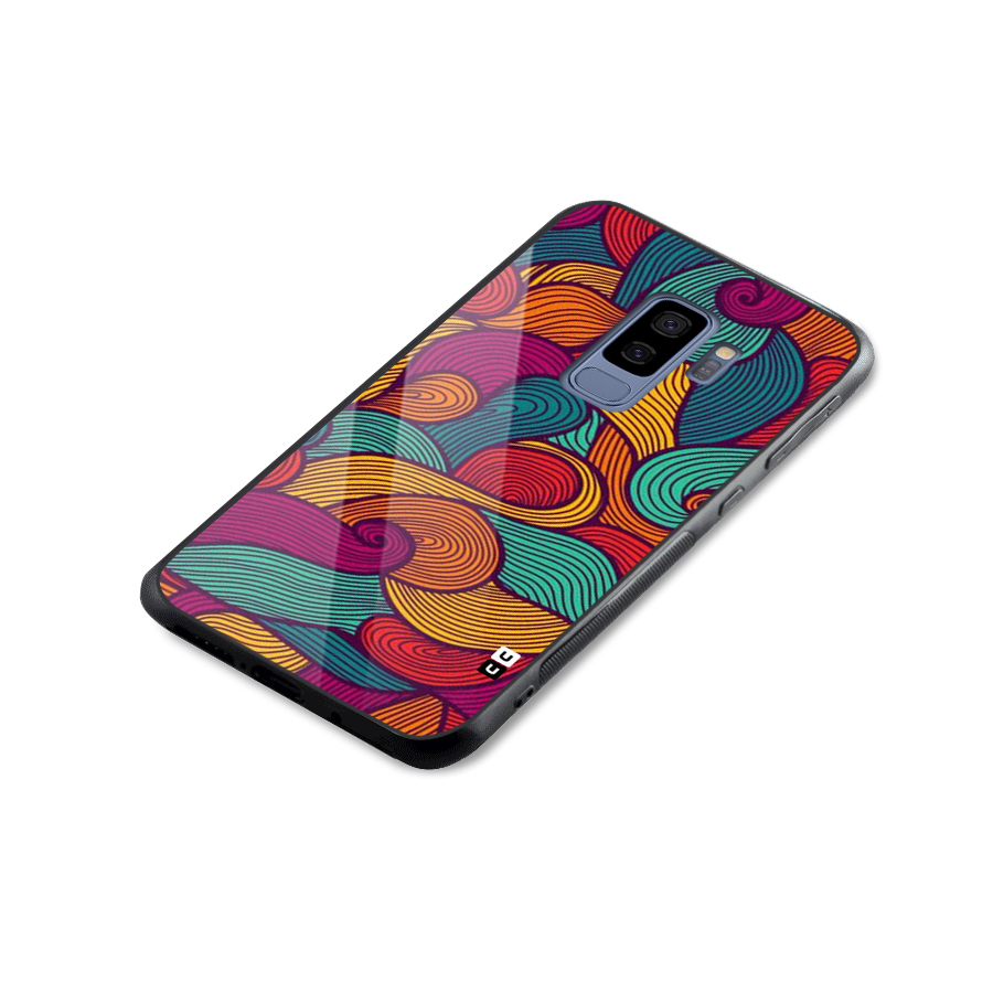 Whimsical Colors Glass Back Case for Galaxy S9 Plus