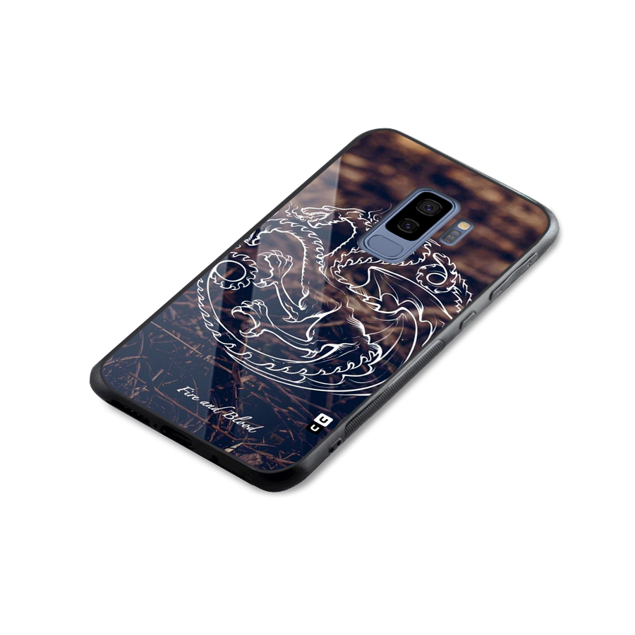 White Circle Glass Back Case for Galaxy S9 Plus