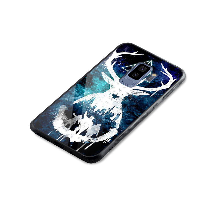 White Deer Glass Back Case for Galaxy S9 Plus