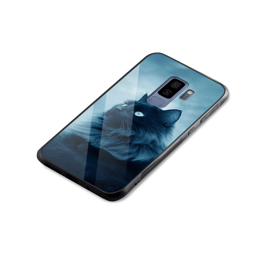 Wild Forest Cat Glass Back Case for Galaxy S9 Plus