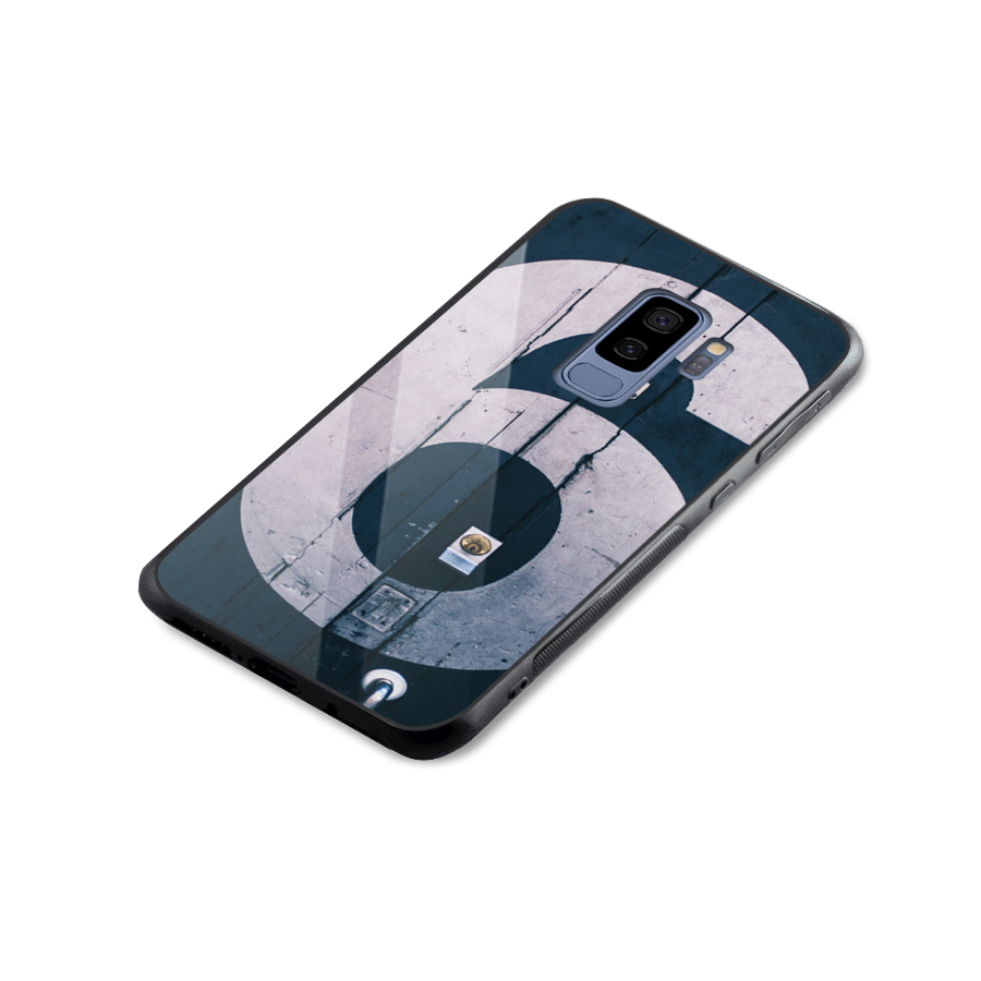 Wooden Six Glass Back Case for Galaxy S9 Plus