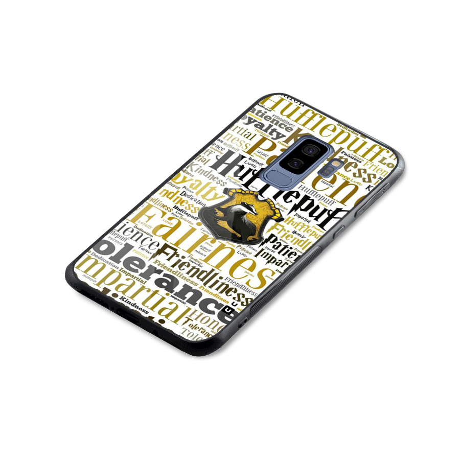 Yellow Fairness Glass Back Case for Galaxy S9 Plus