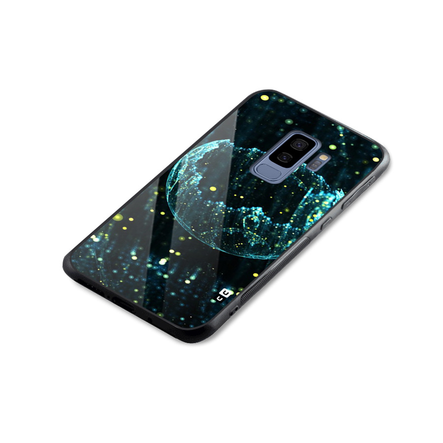 Yellow Rain Glass Back Case for Galaxy S9 Plus