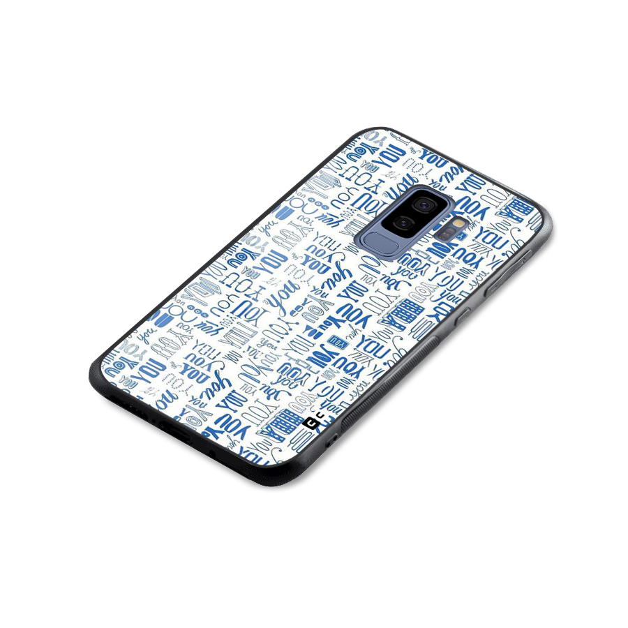 You Pattern Glass Back Case for Galaxy S9 Plus
